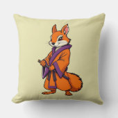 Schattigee japanse samoerai-eekhoorn kussen (Voorkant)