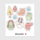 Schattigee Japanse Yokai demonen en geesten Sticker (Vel)