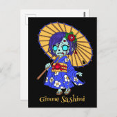 Schattigee Japanse zombie Briefkaart (Voorkant / Achterkant)