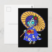 Schattigee Japanse zombie Briefkaart (Voorkant / Achterkant)