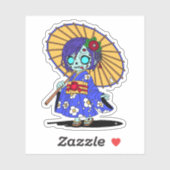 Schattigee Japanse zombie Sticker (Vel)