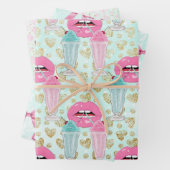 Schattigee jaren '50, Retropatroon Inpakpapier Vel (In situ)