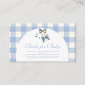 Schattigee Jean Baby Denim Baby shower Boeken voor Informatiekaartje (Voorkant)