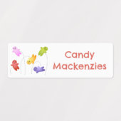 Schattigee Jelly Baby's snoep snoep gepersonalisee Labels (Design 2)