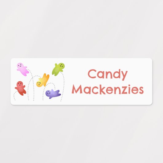Schattigee Jelly Baby's snoep snoep gepersonalisee Labels (Design 2)