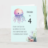 Schattigee Jellyfish Kinderverjaardag Kaart (Voorkant)