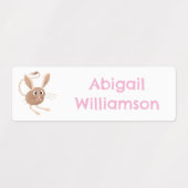 Schattigee Jerboa cartoon met lange oren gepersona Labels (Design 2)