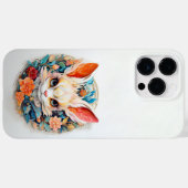 Schattigee Jerboa met bloemenknipsel Case-Mate iPhone Case (Achterkant (horizontaal))