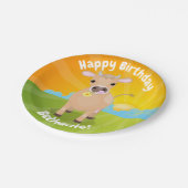 Schattigee Jersey koe gepersonaliseerde verjaardag Papieren Bordje (Gekanteld)