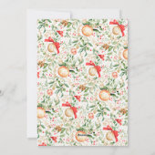 Schattigee Jingle Christmas Greenery Pattern 1 Fot Feestdagenkaart (Achterkant)
