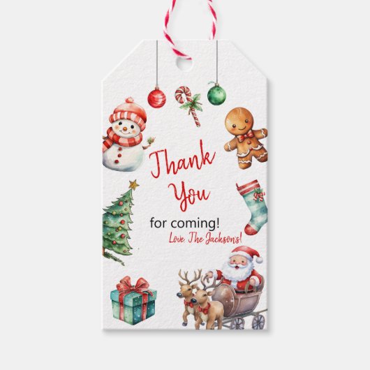 Schattigee Jingle en Mingle Christmas Cadeaulabel (Voorkant)