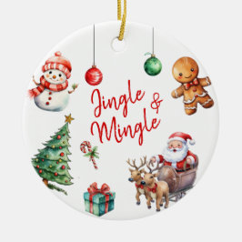 Schattigee Jingle en Mingle Christmas Keramisch Ornament
