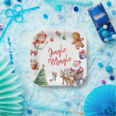 Schattigee Jingle en Mingle Christmas Papieren Bordje (Feest)