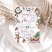 Schattigee Jingle en Mingle Christmas Party Uitnod Kaart