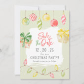 Schattigee Jingle & Mingle Green Kerstfeest Save The Date (Voorkant)
