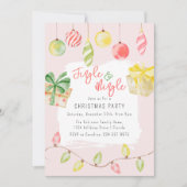 Schattigee Jingle & Mingle Roze Kerstfeest Kaart (Voorkant)