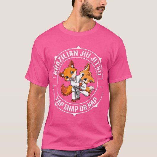 Schattigee Jiu Jitsu Foxes Jongens Meisjes - Brazi T-shirt (Voorkant)