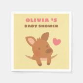 Schattigee Joey Kangaroo Baby shower Party Papiere Servetten (Voorkant)