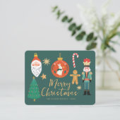 Schattigee Jolly Christmas Things Vakantie Feestdagenkaart (Staand voorkant)