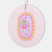 Schattigee Jolly Frog - Waardig en Genoeg Keramisch Ornament (Links)