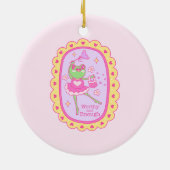 Schattigee Jolly Frog - Waardig en Genoeg Keramisch Ornament (Achterkant)