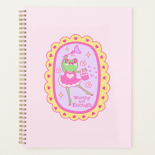 Schattigee Jolly Frog - Waardig en Genoeg Planner (Voorkant)
