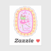 Schattigee Jolly Frog - Waardig en Genoeg Sticker (Vel)