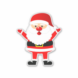 Schattigee Jolly Happy Santa Claus Kerstvakantie Sticker