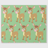 Schattigee jonge ezel met grote blauwe ogen cadeaupapier (Vlak)