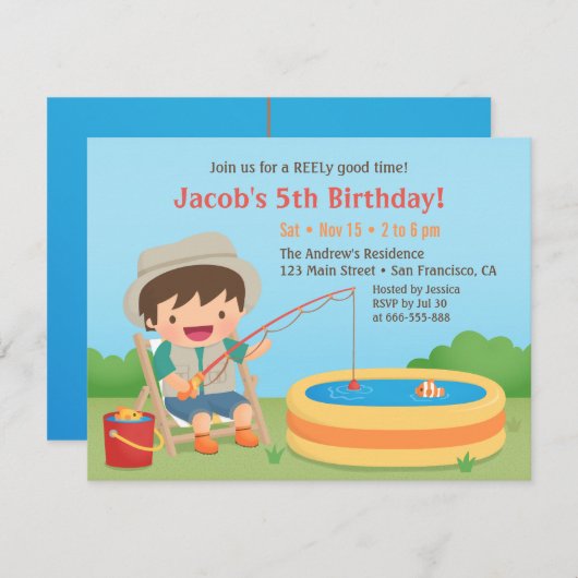 Schattigee jongen houdt van Geviste verjaardagsfee Kaart (Voorkant / Achterkant)