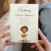 Schattigee Jongen Illustratie Jongen Zoon Christen Kaart