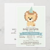 Schattigee Jongen Leeuw, Oerwoud Zoo Dier Baby sho Kaart (Voorkant / Achterkant)