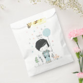 Schattigee jongen met ballon verjaardagsfeesttasse bedankzakje (Gezegeld)