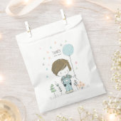 Schattigee jongen met ballon verjaardagsfeesttasse bedankzakje (Geknipt)