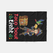 Schattigee jongen met taco's Happy Birthday taco B Fleece Deken (Voorkant (Horizontaal))