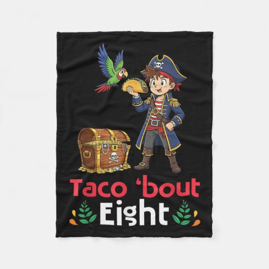 Schattigee jongen met taco's Happy Birthday taco B Fleece Deken (Voorkant)