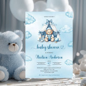 Schattigee jongen teddybeer in tentblauw bruin ivo kaart