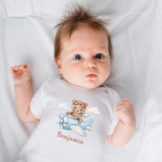 Schattigee jongen teddybeer kleine piloot geperson romper