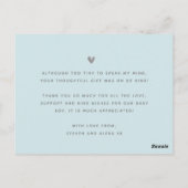 Schattigee Jongens Blauwe Foto Dank u kaart (Achterkant)