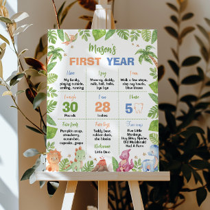 Schattigee Jongens Dinosaurus Verjaardagsfeest Mij Poster