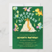 Schattigee Jongens Kinder Vulkaan Dinosaurussen Ve Kaart (Voorkant)