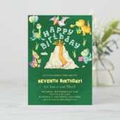 Schattigee Jongens Kinder Vulkaan Dinosaurussen Ve Kaart (Staand voorkant)