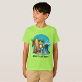 Schattigee jongens strandkikker aanpasbaar t-shirt (Voorkant volledig)