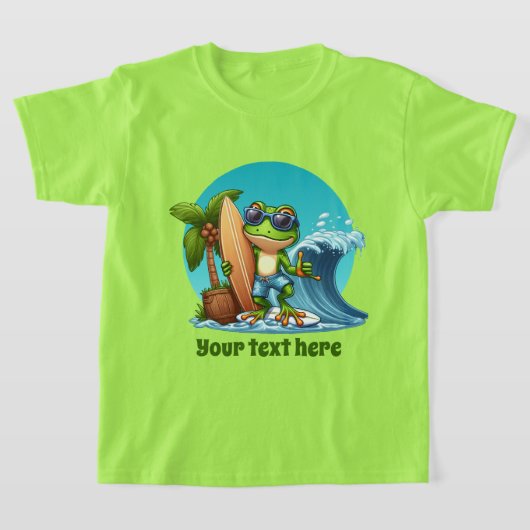 Schattigee jongens strandkikker aanpasbaar t-shirt (Laagn)