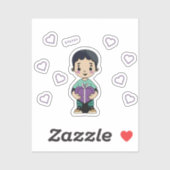 Schattigee jongenskus sticker (Vel)