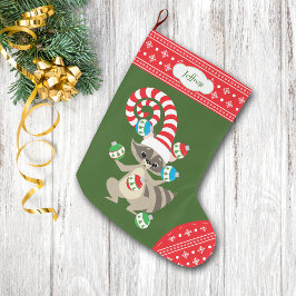 Schattigee jongleerwasbeer grote kerstsok