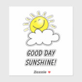 Schattigee Jouw tekst Goede dag zon Sticker (Vel)