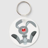 Schattigee Joyful Cartoon Konijn Sleutelhanger (Voorkant)