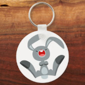 Schattigee Joyful Cartoon Konijn Sleutelhanger (Voorkant)