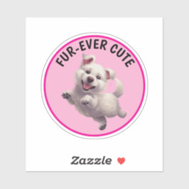 Schattigee Jumping Puppy Sticker